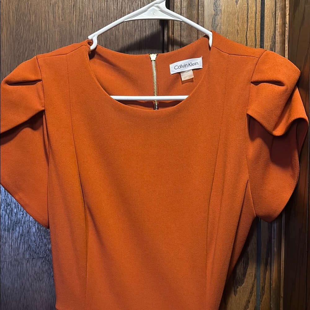 Calvin Klein Women's Orange Top